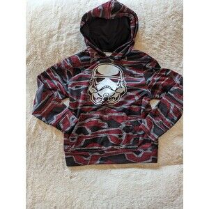 Star Wars Camo Storm Trooper Red Gray Black Hoodie Sweatshirt - Youth Medium (8)
